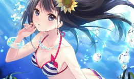 动漫美女二次元泳装,二次元动漫美女的清凉魅力
